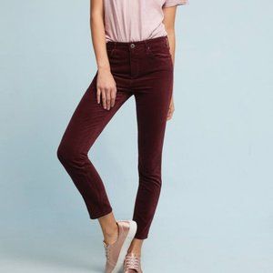 Anthropologie AG Stevie Velvet Ankle Jeans 26
